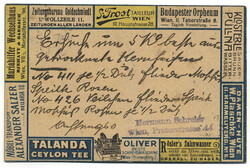 Österreich, 1907, WIEN, dekorative WERBEKARTE, vorder- und ...