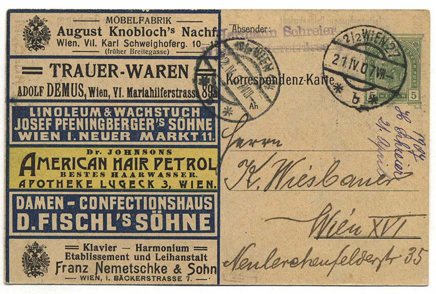 16.09.2025: Lot withdrawn!Österreich, 1907, WIEN, dekorative ...