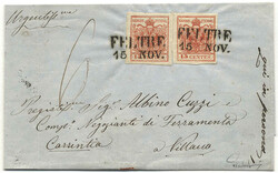 Lombardei & Venetien, 1850, FELTRE, jeweils klarer Abschlag des ...