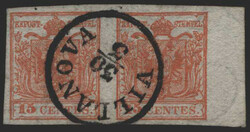 Lombardei & Venetien, 1850, Venetien, VILLANOVA, 12 p, Luxusabschlag ...