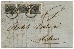 Lombardei & Venetien, 1850, Lombardei, BRESCIA, zwei klare ...
