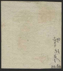 Lombardei & Venetien, 1858, 3 Ia, 4 kr., rot, Zeitungsstempelmarke, ...