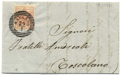 Lombardei & Venetien, 1850, Lombardei, GAVARDO, 5 p, Luxusabschlag ...