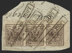 Lombardei & Venetien, 1850, Lombardei, LODI, 6 p, zarter, kompletter ...