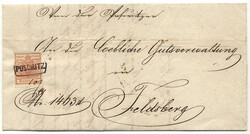 Österreich, 1850, Mähren, POSORITZ, 600 p, klarer Abschlag des ...