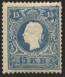 Österreich, 1858, 15 IIa, 15 kr, hellblau, Kaiser Franz Joseph, ...