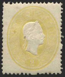 Österreich, 1861, 18 a, 2 kr, gelb, Kaiser Franz Joseph, ungebraucht ...