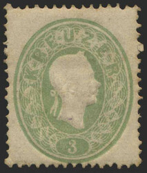 Österreich, 1861, 19 a, 3 kr, grün, Kaiser Franz Joseph, ...