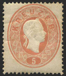 Österreich, 1861, 20 a, 5 kr, rot, Kaiser Franz Joseph, ungebraucht ...