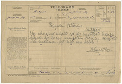 Österreich, 1891, Wien, TELEGRAMM adressiert an Prinzessin Catherine ...