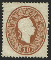Österreich, 1861, 21 a, 10 kr, braun, Kaiser Franz Joseph, ...