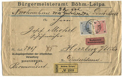 Österreich, 1900, BÖHM. LEIPA - HERZBERG / ELSTER, interessante ...
