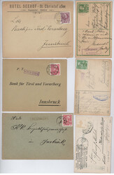 Österreich, 1901/20, POSTABLAGEN SÜDTIROL, Lot mit 29 Belegen mit ...