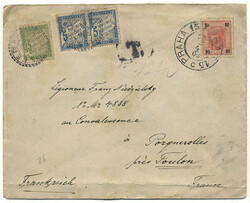 Österreich, 1903, PRAG - PORQUEROLLES, postgeschichtlich ...