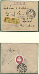 Österreich, 1907, OLMÜTZ - LAIBACH, portofreier HOFBRIEF mit ...