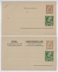 Österreich, 1908, ROHRPOST - Privatganzsachen mit untersch. ...