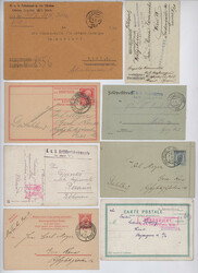 Österr. Feldpost in der Levante, 1916/18, Lot mit 8 Karten + ...