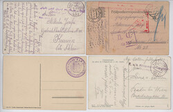 Österr. Feldpost in der Levante, 1916/18, Lot mit 8 Karten + ...