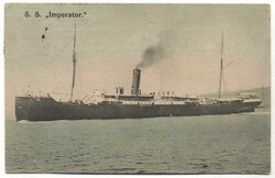 Österr. Llyod, 1908, S.S. IMPERATOR, Ansichtskarte von PORT SAID ...