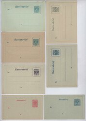 Österreich, 1919/22, Kartenbriefe Nr 52 - 67, komplett, ungebraucht ...