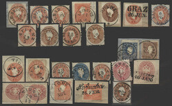 Österreich, 1858/64, Steiermark/Tirol, Lot Abstempelungen, meist ...