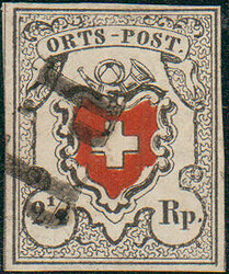 BUNDESMARKEN, 1850, Ortspost mit Kreuzeinfassung, allseits ...