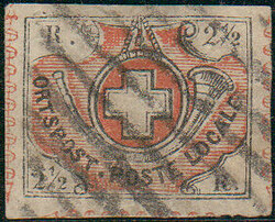 WINTERTHUR, 1850, sog. Winterthur mit 3 seitig sichtbaren ...