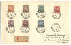 Belgien, 1914, ROTES KREUZ MiNr 150-163, kompletter Satz auf zwei ...