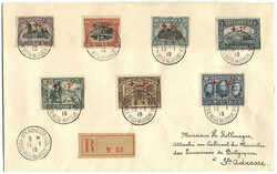 Belgien, 1914, ROTES KREUZ MiNr 150-163, kompletter Satz auf zwei ...