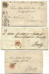 Österreich, 1850, Mähren, Partie Faltbriefe in sehr guter Erhaltung ...