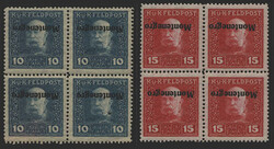 Österr. Feldpost Montenegro, 1917, X, 25 Heller, nicht verausgabte ...