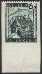 Österreich, 1945/47, 741 Udr, postfrisches DREISEITIG UNGEZÄHNTES ...