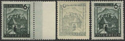 Österreich, 1945/47, 741, Abarten los mit 3 Werten, Papierfalte - ...