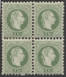 Österreich, 1867, 36 II a, 3 kr, grün, Feiner Druck, ungebraucht * ...