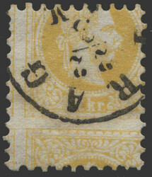Österreich, 1867, 35 I a, dunkelgelb, mit EXTREM NACH OBEN ...
