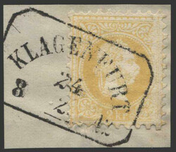 Österreich, 1867, 35 I, farbfrische und rundum vollzähnige Marke ...