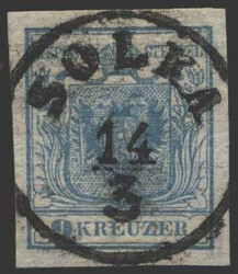 Österreich, 1850, Bukowina, SOLKA, 150 p, perfekt sitzender, ...