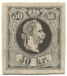 Österreich, 1867, 41, Original-Entwurf zur 50 Kreuzer-Marke. Entwurf ...