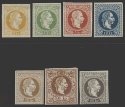 Österreich, 1867, 35 – 41, Nr. 37 in Type I, kompletter Satz ...