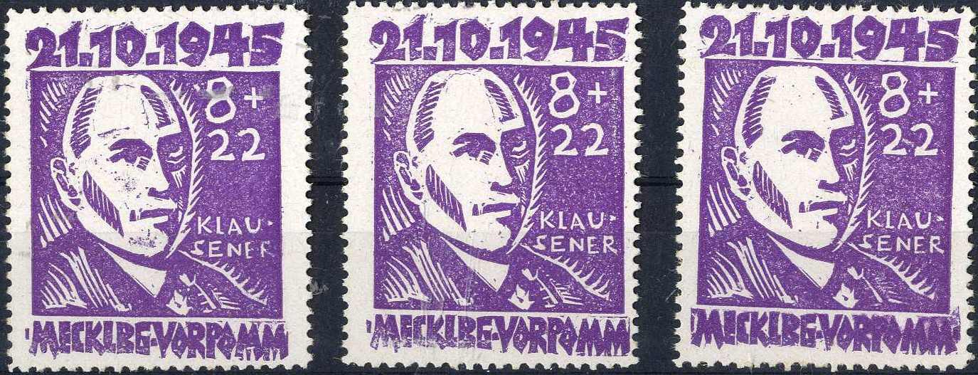 3 Pracht-Plattenfehler, Michelwert 330.- (20)Automatically generated ...