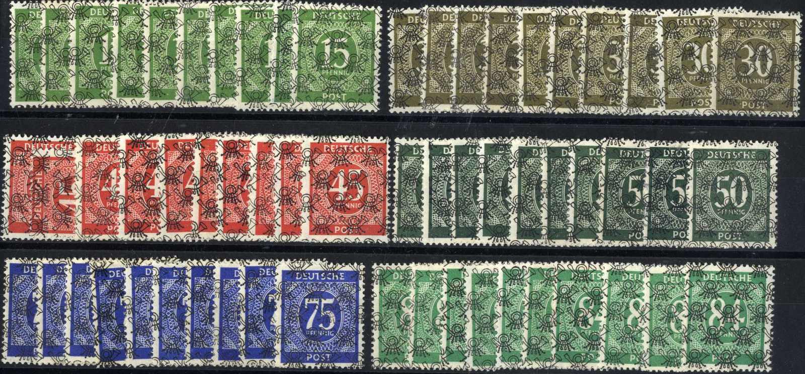 Pracht-Dublettenlot, 6 versch. Werte, je 10 Stk., Michelwert 215.- ...