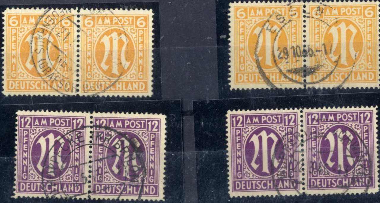 vier bessere waagrechte Paare, alle geprüft Wehner, Michelwert 220.- ...