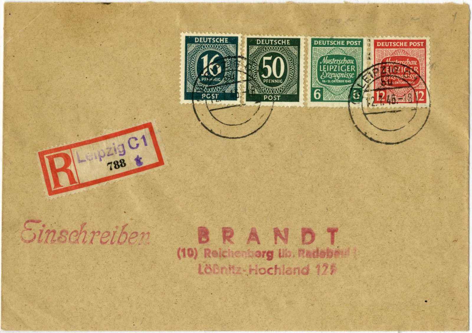 Pracht-Brief, KB Schulz, Michelwert 370,- (767)Automatically ...