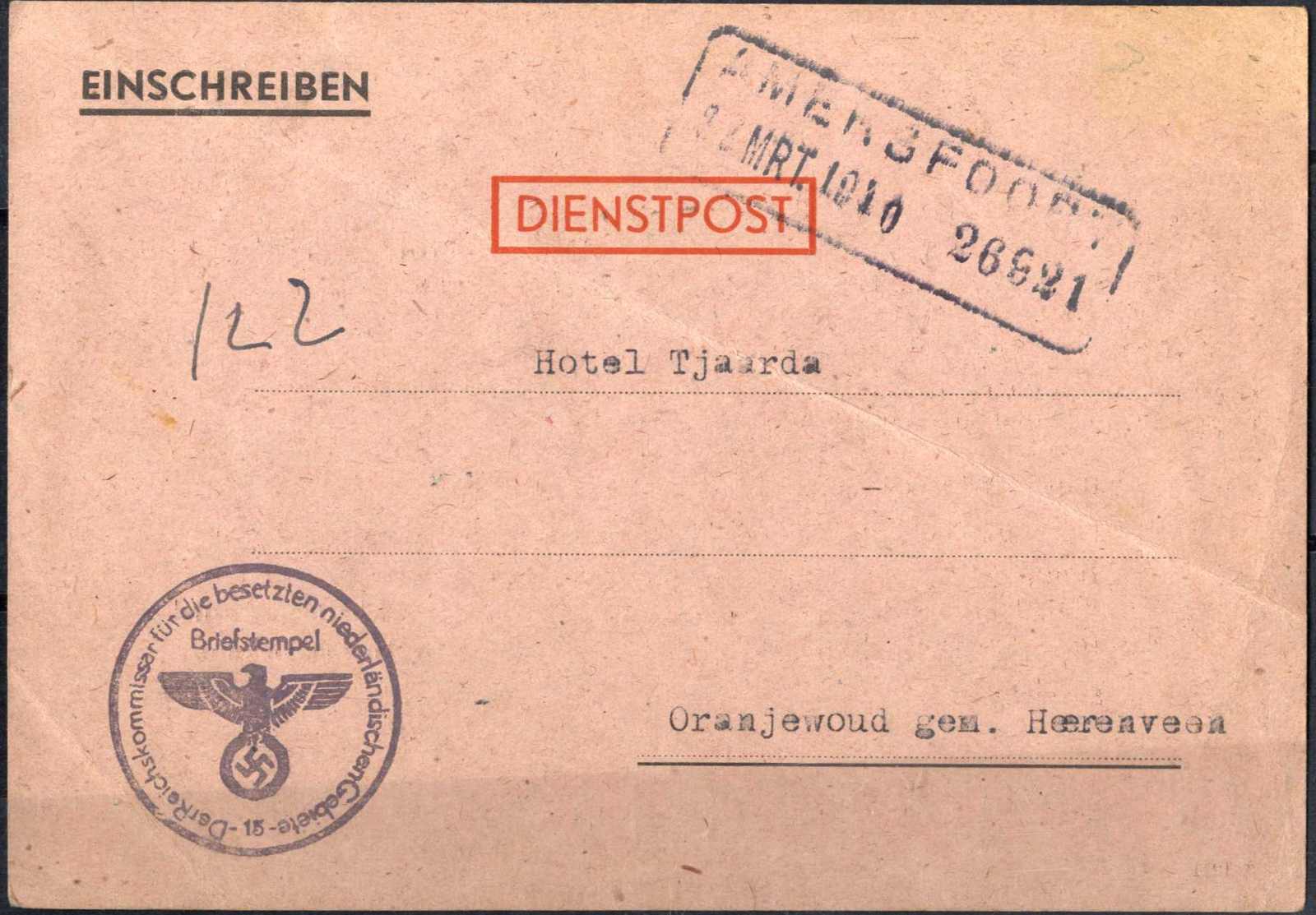 Dienstbrief mit Dienstsiegel Der Reichskomissar für die bestzten ...