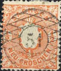 85: Germania - Stati de Sassonia - Cancellations and seals