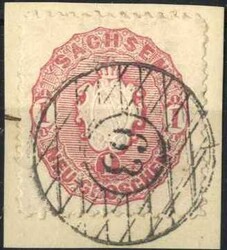 85: Germania - Stati de Sassonia - Cancellations and seals