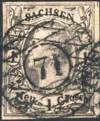 85: Old German States Saxony - Cancellations and seals