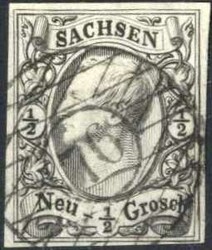85: Germania - Stati de Sassonia - Cancellations and seals