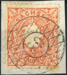 85: Old German States Saxony - Cancellations and seals