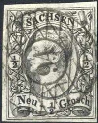 85: Old German States Saxony - Cancellations and seals